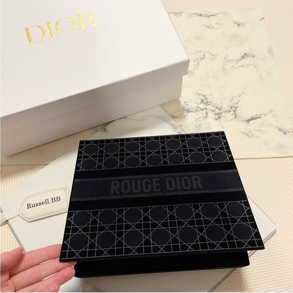 Rouge Dior Beauty Velvet Organizer Vanity Case / Jewelry Storage Box • Large - Picture 8 of 17